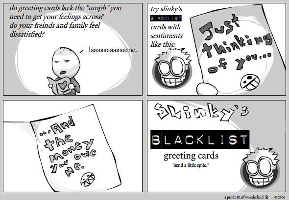BlackList greeting cards