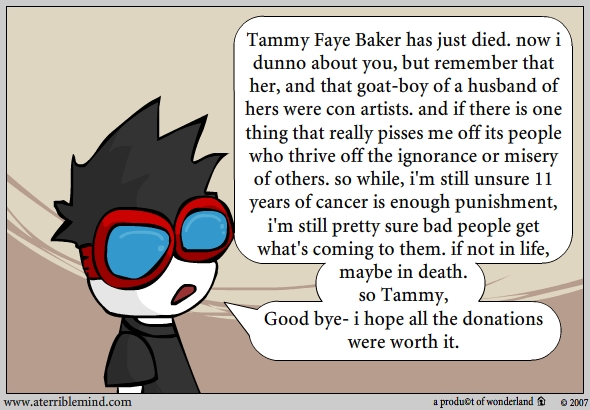 Goodbye Tammie Faye Baker