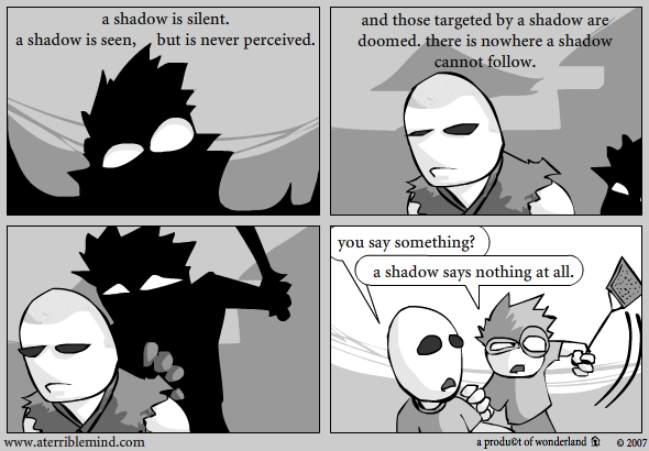 a shadow is silent