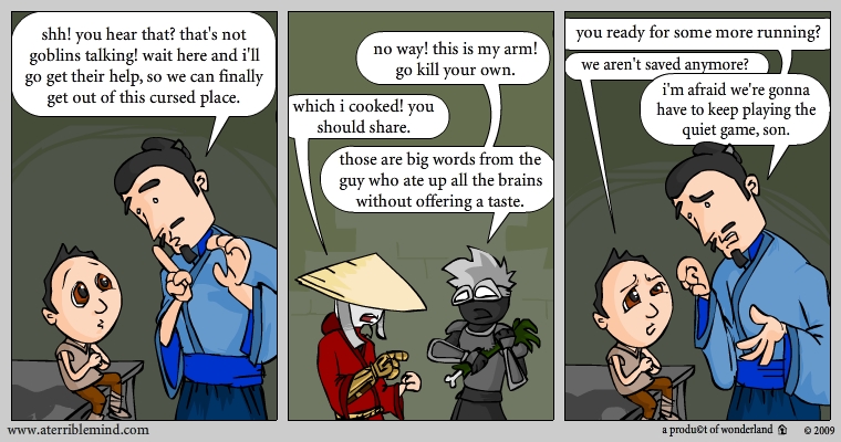 ninja and ronin vs goblins: the quiet game
